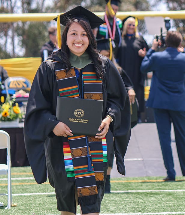 student during commencement