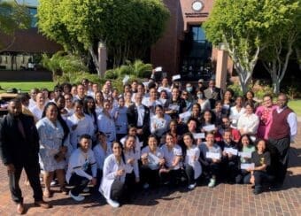 Group photos of CDU students in front of the Cobb building when announcing CDU has allocated more than $2 million of HEERF authorized in the American Rescue Plan Act of 2021 to provide financial relief directly to students.