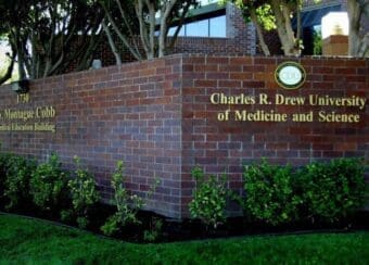 Outside of Charles R. Drew University's COBB building