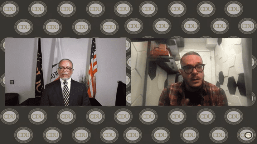 Attendees were treated to a featured conversation between CDU President and CEO Dr. David M. Carlisle and American author and activist Shaun King.