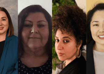 Headshot photos of the 2023 CDU Women of Distinction Award recipients: Dr. Bita Amani, Kathleen Arakaki, Raquel Munoz, and Claudia Ramirez.