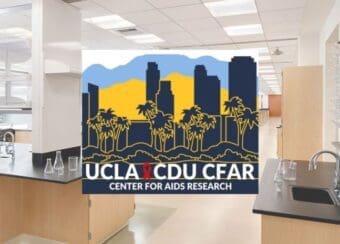 UCLA-鶹ýŮCFAR logo on top of a photo of the 鶹ýŮlab.