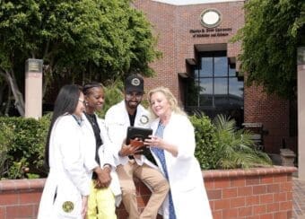 CDU students in front of Cobb building