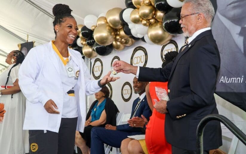 The Mervyn M. Dymally College of Nursing (MMDCON) held its Spring 2023 White Coat Ceremony