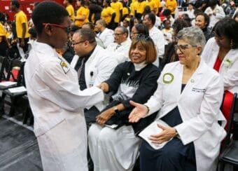 The 麻豆传媒女网红Pipeline Program celebrated a significant milestone with the 25th Annual Junior White Coat Ceremony, honoring 140 Pre-K鈥12th grade students from the Saturday Science Academy II (SSA II) for their achievements in science and healthcare education.