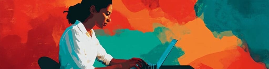 PRISM Student at a computer