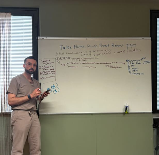 Doctor at the blackboard