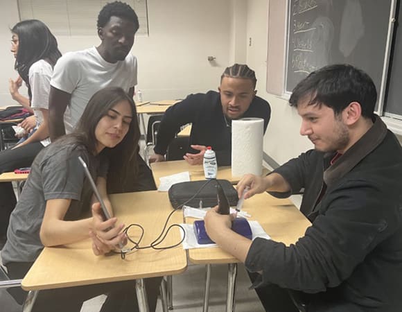 PostBacc students working together