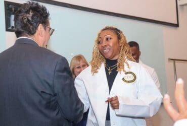 Rad Tech student in White Coat