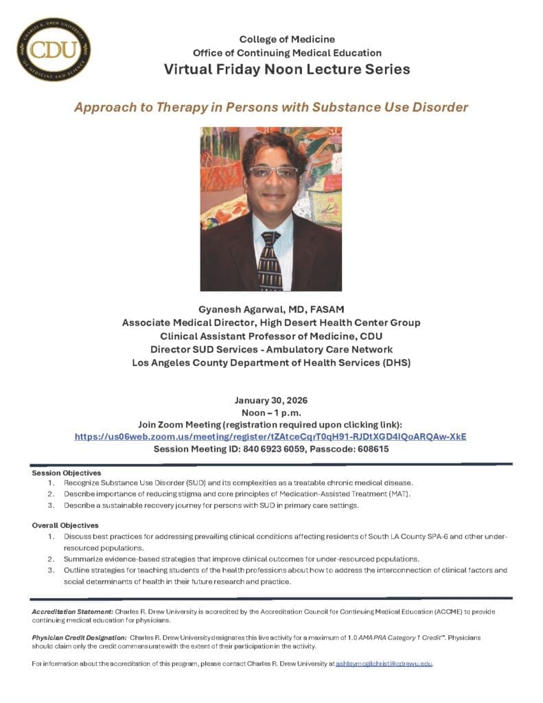 January 30 Friday Noon Lecture Series flyer