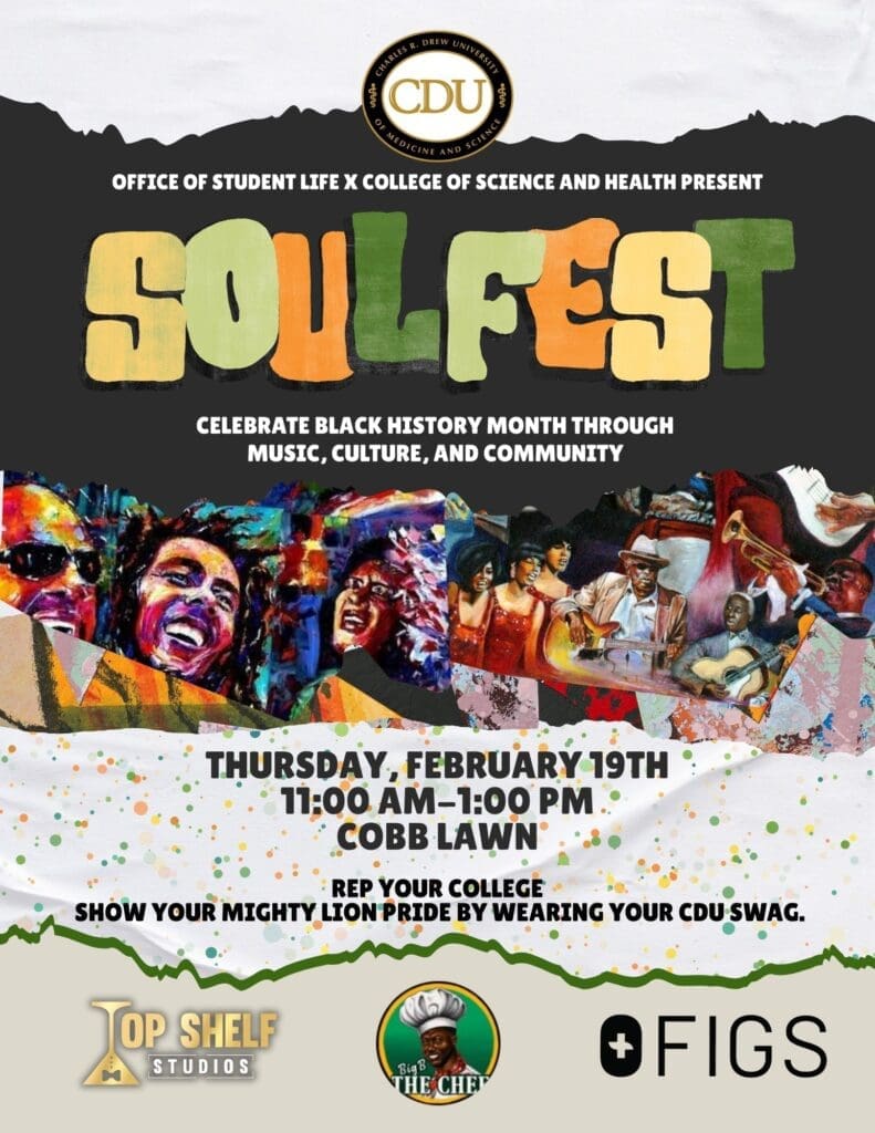 Soulfest Flyer for BHM featuring Black musicians