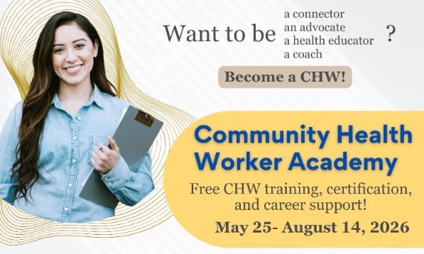 Student smiling with clipboard