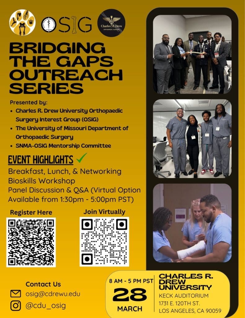 MD students in scrubs and business attire