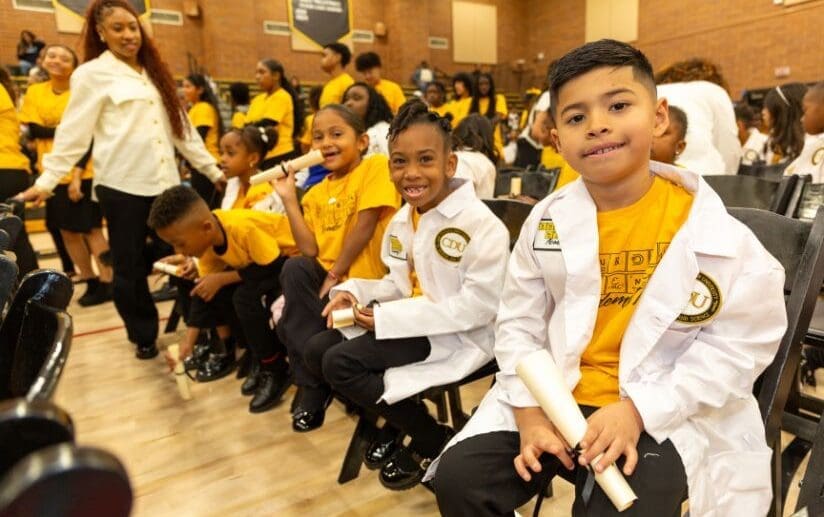 SSA students in white coats