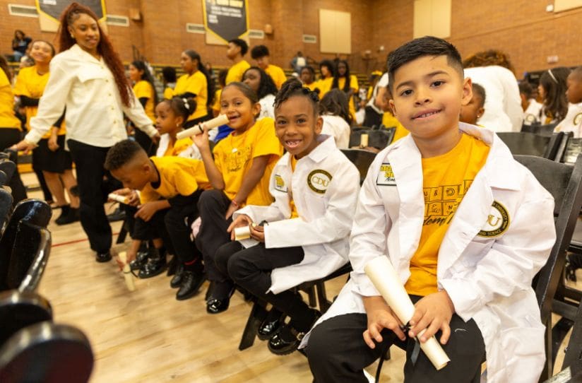 SSA students in white coats