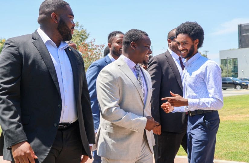 MD students in suits