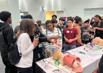 Pipeline Program Students at skills station