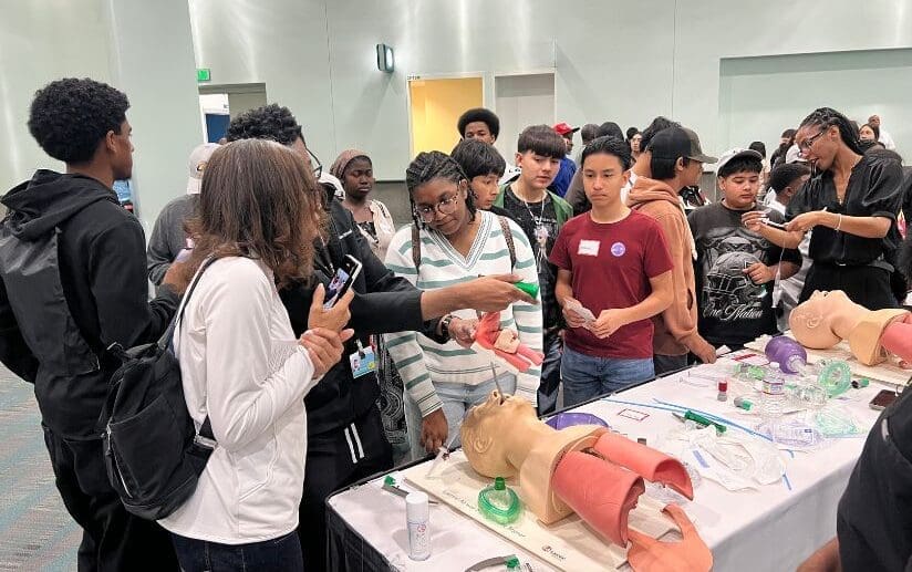 Pipeline Program Students at skills station