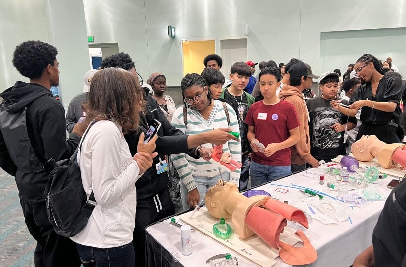 Pipeline Program Students at skills station